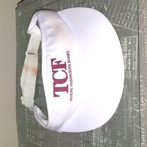 Vtg TCF Where Minnesota Banks Elastic Adjustable Golf Visor